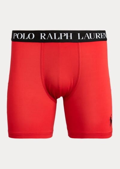 Calzoncillos Polo Ralph Lauren Hombre Rojos / Negros - Microfiber Boxer - QEWJO0259